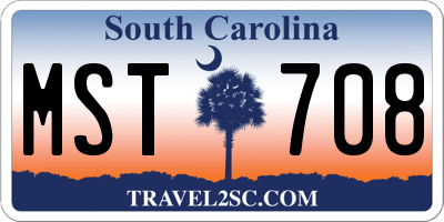 SC license plate MST708