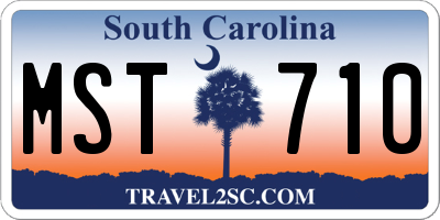 SC license plate MST710
