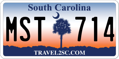 SC license plate MST714