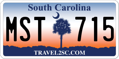 SC license plate MST715