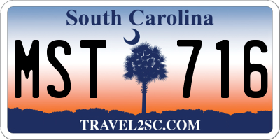 SC license plate MST716