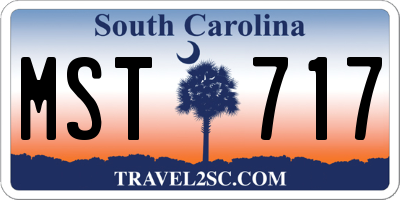 SC license plate MST717