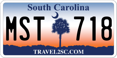 SC license plate MST718