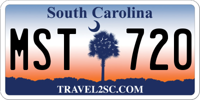 SC license plate MST720