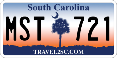 SC license plate MST721