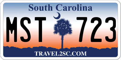SC license plate MST723