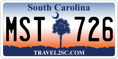 SC license plate MST726