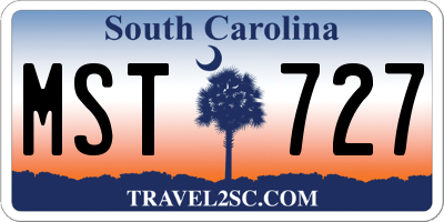 SC license plate MST727