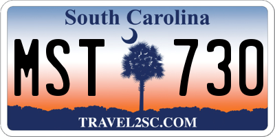 SC license plate MST730