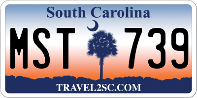 SC license plate MST739
