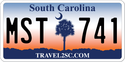 SC license plate MST741