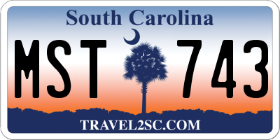 SC license plate MST743