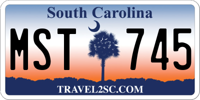 SC license plate MST745
