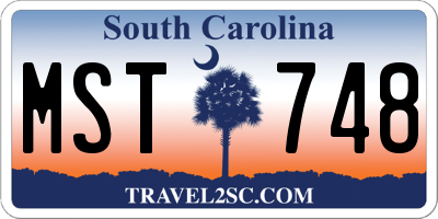 SC license plate MST748