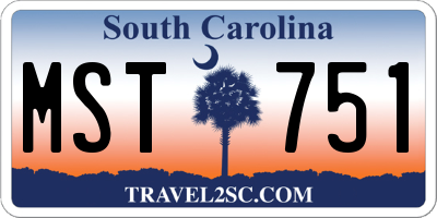 SC license plate MST751