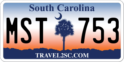 SC license plate MST753