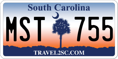 SC license plate MST755