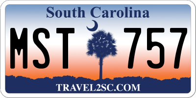 SC license plate MST757