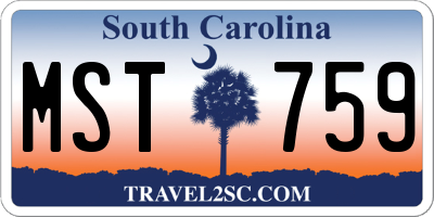 SC license plate MST759