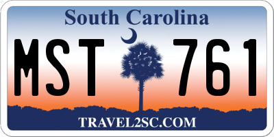 SC license plate MST761