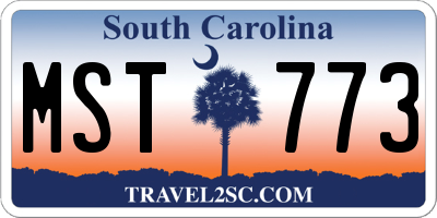SC license plate MST773
