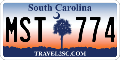 SC license plate MST774