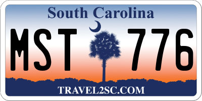 SC license plate MST776