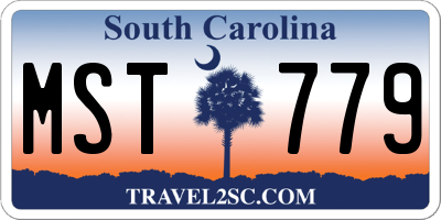 SC license plate MST779