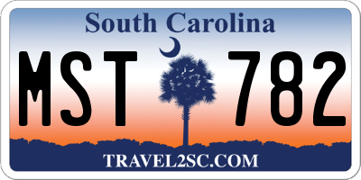SC license plate MST782