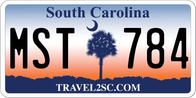 SC license plate MST784