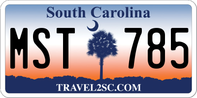 SC license plate MST785