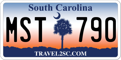 SC license plate MST790