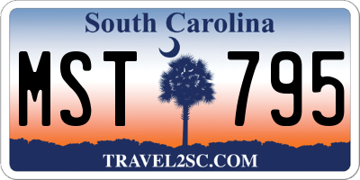 SC license plate MST795