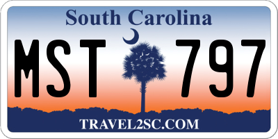 SC license plate MST797