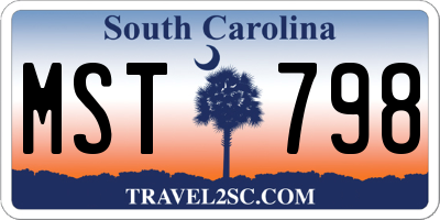 SC license plate MST798