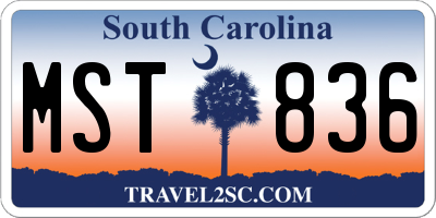 SC license plate MST836