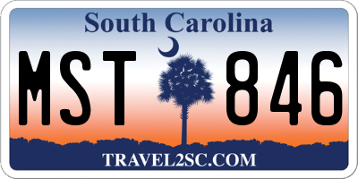 SC license plate MST846