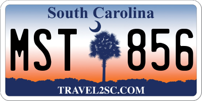 SC license plate MST856