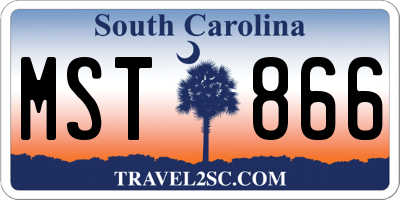 SC license plate MST866