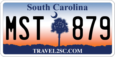 SC license plate MST879