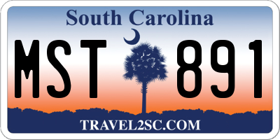 SC license plate MST891