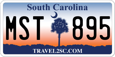 SC license plate MST895