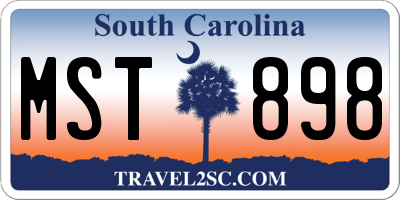 SC license plate MST898