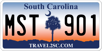SC license plate MST901