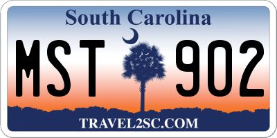 SC license plate MST902