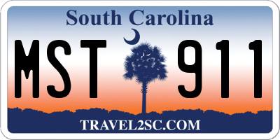 SC license plate MST911