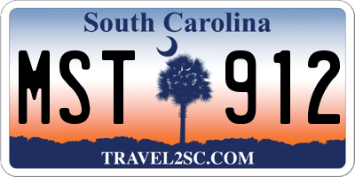 SC license plate MST912