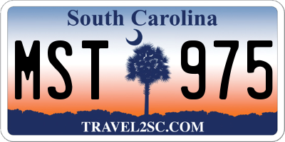 SC license plate MST975