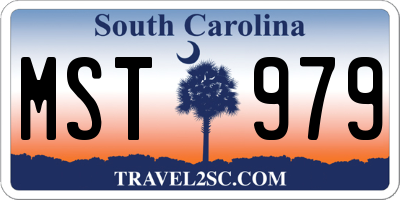 SC license plate MST979