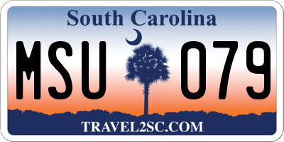 SC license plate MSU079